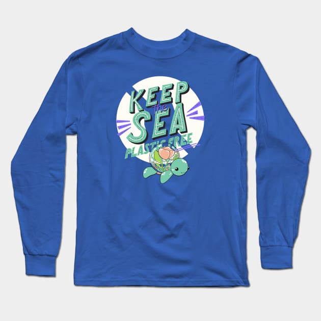 Keep The Sea Plastic Free Long Sleeve T-Shirt by ChasingTees